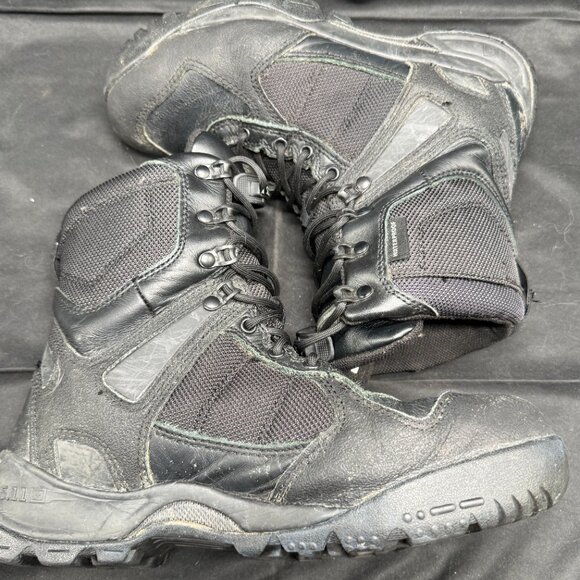 Vintage 5.11 Men\'s Police Tactical Waterproof Boots Size 8.5 Leather Black main image 6